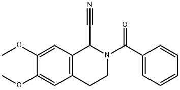 2-BENZOYL-1-CYANO-6,7-DIMETHOXY-1,2,3,4-TETRAHYDROISOQUINOLINE, 97 Structure