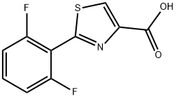 2-(2,6-DIFLUOROPHENYL)-1,3-THIAZOLE-4-CARBOXYLIC ACID,1017452-64-0,结构式