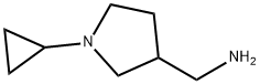 1-(1-シクロプロピル-3-ピロリジニル)メタンアミン 化学構造式