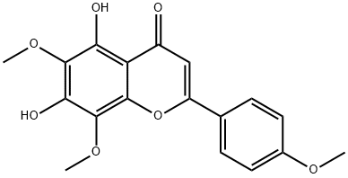 5,7-二羟基-6,8,4'-三甲氧基黄酮 结构式