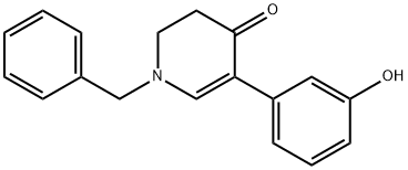1-BENZYL-5-(3-HYDROXYPHENYL)-2,3-DIHYDRO-4-PYRIDINONE 化学構造式