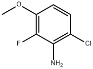 6-氯-2-氟-3-甲氧基苯胺 结构式