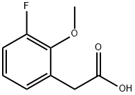 3-フルオロ-2-メトキシフェニル酢酸 化学構造式