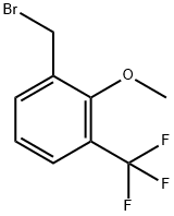 2-メトキシ-3-(トリフルオロメチル)ベンジルブロミド 化学構造式