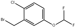 2-クロロ-5-(ジフルオロメトキシ)ベンジルブロミド 化学構造式