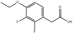 4-エトキシ-2,3-ジフルオロフェニル酢酸 化学構造式