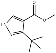 3-(TERT-ブチル)-1H-ピラゾール-4-カルボン酸メチル 化学構造式