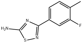 3-(3-フルオロ-4-メチルフェニル)-1,2,4-チアジアゾール-5-イルアミン 化学構造式