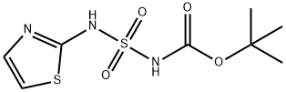 TERT-BUTYL 2,2-DIOXO-3-(1,3-THIAZOL-2-YL)-2LAMBDA〜6〜-DIAZATHIANE-1-CARBOXYLATE 化学構造式