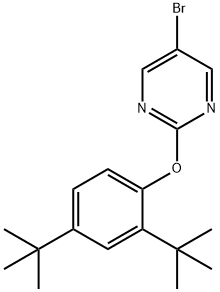 5-ブロモ-2-(2,4-ジ-TERT-ブチルフェノキシ)ピリミジン 化学構造式