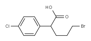 5-溴-2-(4-氯苯基)戊酸, 1017789-33-1, 结构式