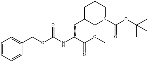1-BOC-3-(2-CBZ-AMINO-2-METHOXYCARBONYL-VINYL)PIPERIDINE Struktur