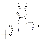 3-N-BOC-アミノ-3-(4-クロロフェニル)プロピオン酸ベンジルエステル 化学構造式