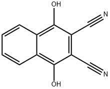 １·４ジヒドロキシ２·３ナフタレンジカルボニトリル 化学構造式