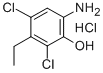 2,4-二氯-3-乙基-6-氨基苯酚盐酸盐 结构式