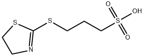 3-[(4,5-二氢-2-噻唑基)硫基]-1-丙磺酸, 10184-04-0, 结构式