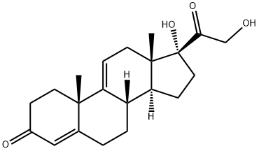 17,21-二羟基孕甾-4,9(11)-二烯-3,20-二酮, 10184-70-0, 结构式