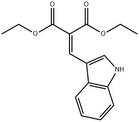 diethyl 2-(1H-indol-3-ylmethylidene)propanedioate 化学構造式