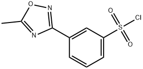 3-(5-メチル-1,2,4-オキサジアゾール-3-イル)ベンゼンスルホニルクロリド 化学構造式
