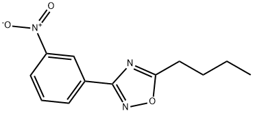 5-ブチル-3-(3-ニトロフェニル)-1,2,4-オキサジアゾール 化学構造式