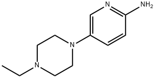 5-(4-エチルピペラジン-1-イル)-ピリジン-2-イルアミン 化学構造式