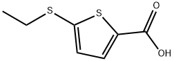5-(エチルチオ)チオフェン-2-カルボン酸 化学構造式