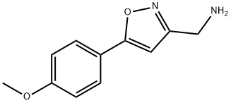 {[5-(4-メトキシフェニル)イソオキサゾール-3-イル]メチル}アミン 化学構造式