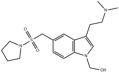 {3-[2-(DiMethylaMino)ethyl]-5-[(pyrrolidine-1-yl)sulfonylMethyl]-1H-indol-1-yl}Methanol Struktur