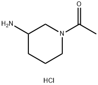 1-アセチル-3-ピペリジンアミン HYDROCHLORIDE 化学構造式