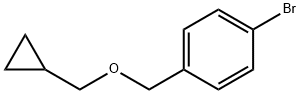 1-ブロモ-4-[(シクロプロピルメトキシ)メチル]ベンゼン 化学構造式