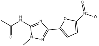 N-[1-Methyl-3-(5-nitro-2-furyl)-1H-1,2,4-triazol-5-yl]acetamide 结构式