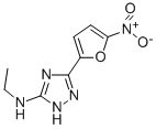 N-エチル-5-(5-ニトロフラン-2-イル)-1H-1,2,4-トリアゾール-3-アミン 化学構造式