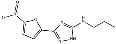 5-(5-Nitrofuran-2-yl)-N-propyl-1H-1,2,4-triazol-3-amine Structure