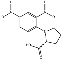 N-（2,4-二硝基苯基）-D-脯氨酸 结构式