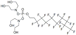 3,7-bis(2-hydroxyethyl)-5-[(3,3,4,4,5,5,6,6,7,7,8,8,9,9,10,10,11,11,11-nonadecafluoroundecyl)oxy]-4,6-dioxa-3,7-diaza-5-phosphanonane-1,9-diol 5-oxide Structure