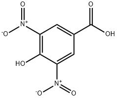 4-ヒドロキシ-3,5-ジニトロ安息香酸 化学構造式