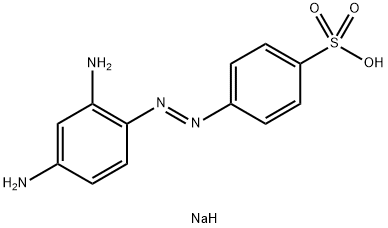 4-[(2,4-ジアミノフェニル)アゾ]ベンゼンスルホン酸ナトリウム 化学構造式