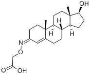 17BETA-HYDROXY-4-ANDROSTEN-3-ONE 3-[O-CARBOXYMETHYL]OXIME Struktur