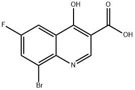 8-Bromo-6-fluoro-4-hydroxyquinoline-3-carboxylic acid Structure