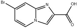 7-ブロモイミダゾ[1,2-A]ピリジン-2-カルボン酸水和物 化学構造式