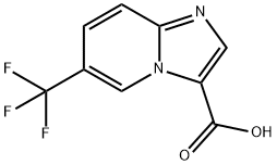 6-(トリフルオロメチル)イミダゾ[1,2-A]ピリジン-3-カルボン酸 化学構造式