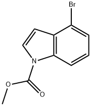 4-bromo-1-methoxycarbonylindole Structure