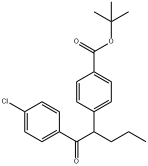 Benzoic acid, 4-[1-(4-chlorobenzoyl)butyl]-, 1,1-diMethylethyl ester Struktur
