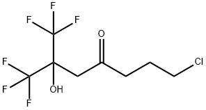 4-HEPTANONE, 7-CHLORO-2-HYDROXY-1,1,1-TRIFLUORO-2-TRIFLUOROMETHYL- 结构式