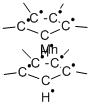 ビス(テトラメチルシクロペンタジエニル)マンガン 化学構造式