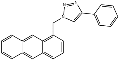 1-(1-アントリルメチル)-4-フェニル-1H-1,2,3-トリアゾール 化学構造式