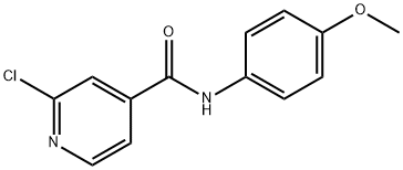 2-クロロ-N-(4-メトキシフェニル)ピリジン-4-カルボキサミド 化学構造式