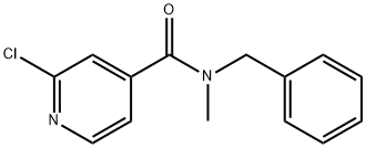 N-苄基-2-氯-N-甲基吡啶-4-甲酰胺, 1019383-96-0, 结构式