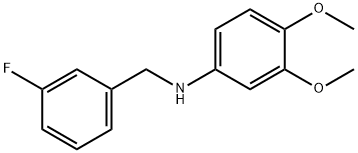 3,4-DiMethoxy-N-(3-fluorobenzyl)aniline, 97% Structure