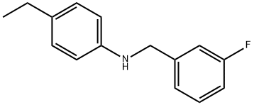 4-Ethyl-N-(3-fluorobenzyl)aniline, 97% Structure